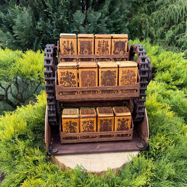 Wooden Vertical Carousel Spice Rack Alchemy Design | Hackaday.io