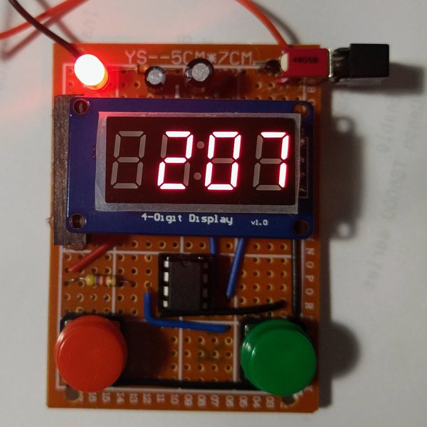 Stopwatch with ATtiny13 and TM1637 LED Module | Hackaday.io