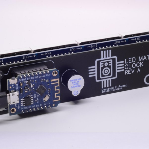 Diy esp8266 led matrix clock kit hackaday io