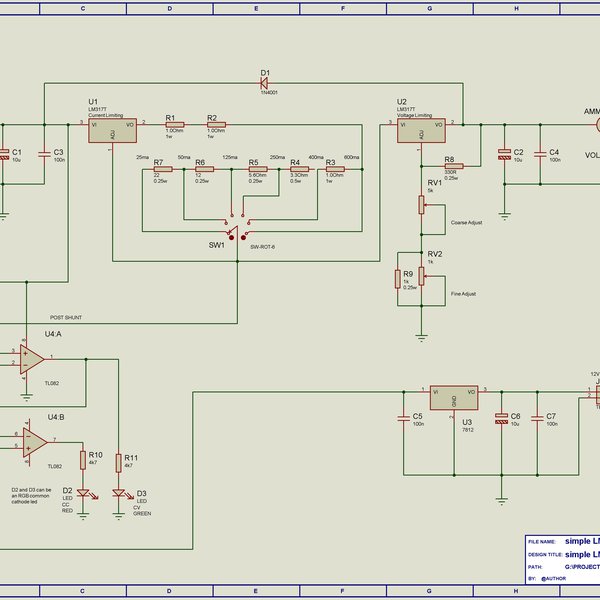 Simple LM317 Power Supply with Current Limiting | Hackaday.io