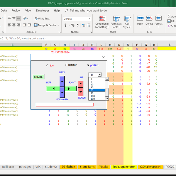 Rapid 3D models with Excel and OpenScad | Hackaday.io
