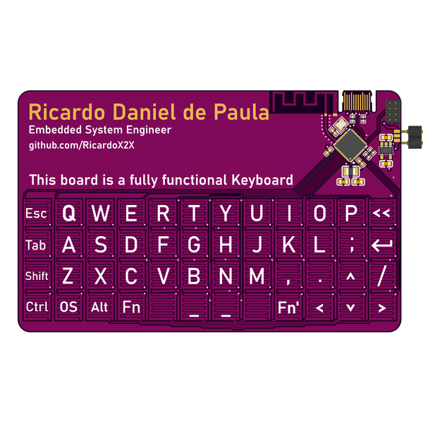 Capacitive Touch Keyboard Business Card Hackaday Io