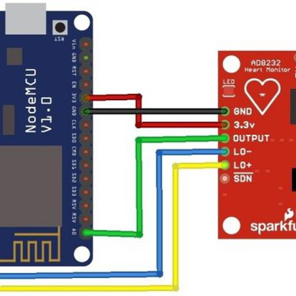 IoT Based ECG and Heart rate Monitoring Circuit Diagram
