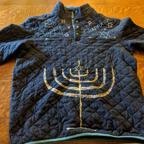 Hanukkah top sequin sweater