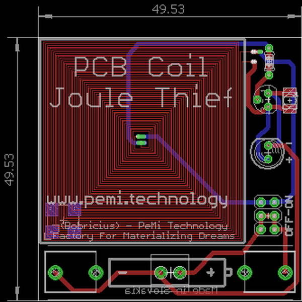 PCB coil joule thief | Hackaday.io