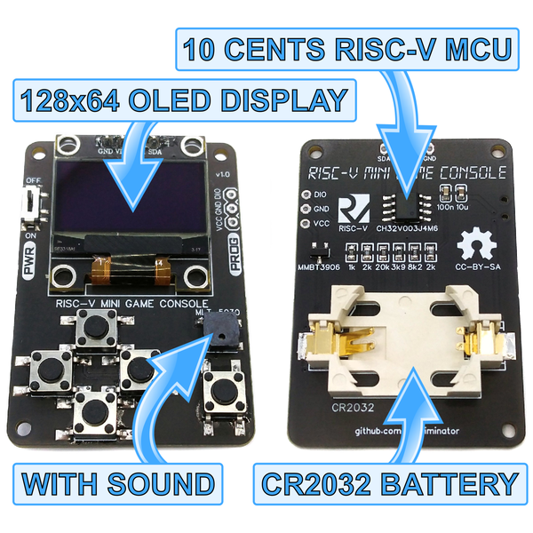 CH32V003 RISC-V Mini Game Console | Hackaday.io