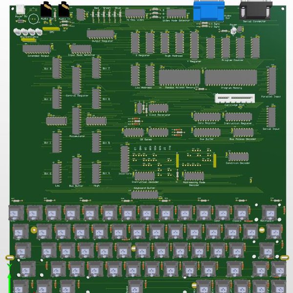 GTXL Gigatron clone computer with keyboard | Hackaday.io