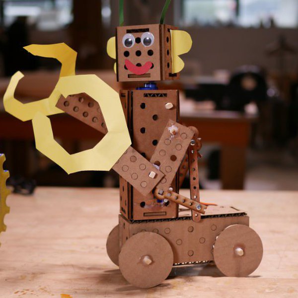 Laser Cut Cardboard Robot Construction Kit