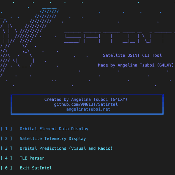 SatIntel: OSINT Tool for Satellites | Hackaday.io