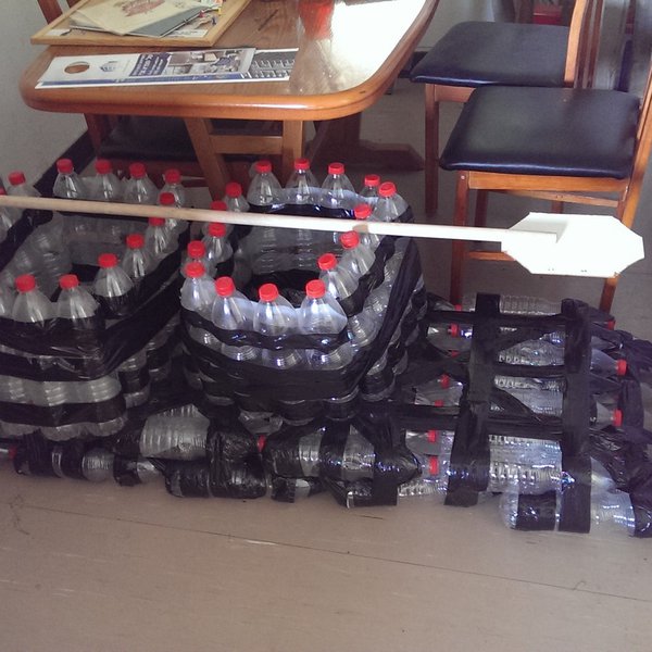 Water raft made out of bottles | Hackaday.io