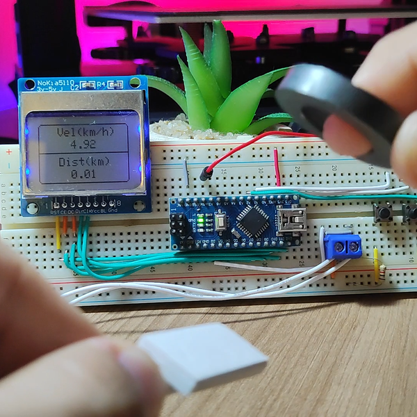 Digital Speedometer for Bicycles Circuit Diagram