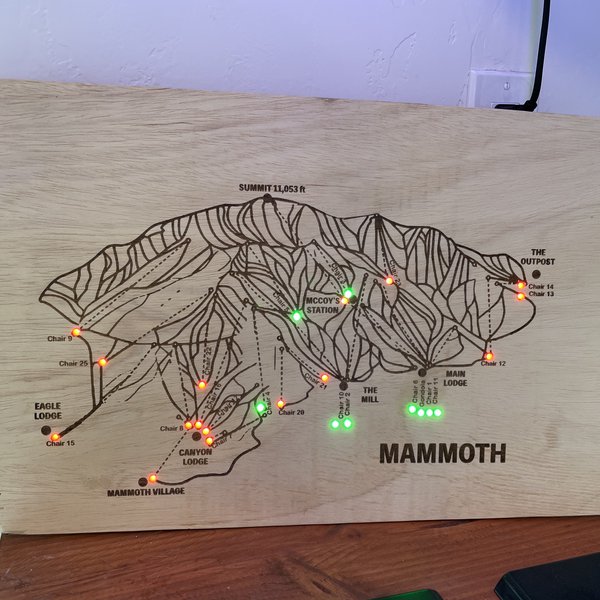 Trail Map Live Lift Status Ski Map - Mammoth CA | Hackaday.io