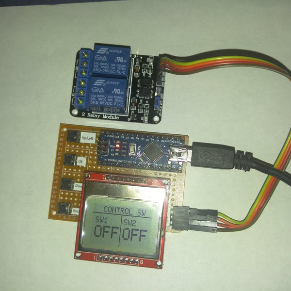 Arduino Relay Control with GUI and Nokia-5110-LCD | Hackaday.io