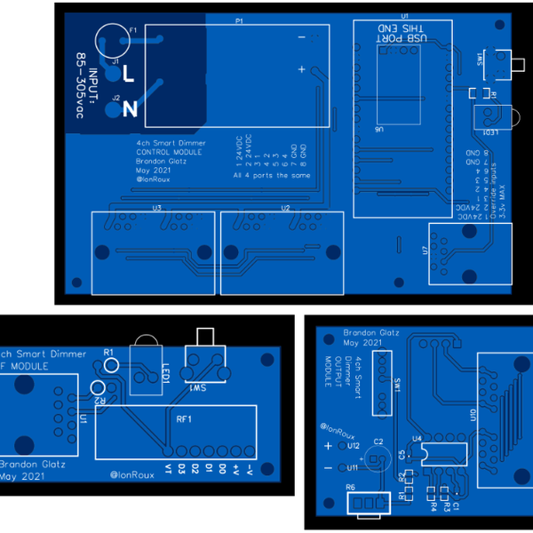 Custom ESP8266 4 channel 010 dimmer Hackaday.io