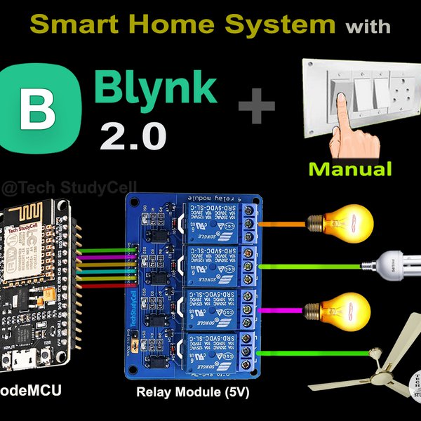 Smart Home Using NodeMCU ESP8266 & Blynk IoT App | Hackaday.io