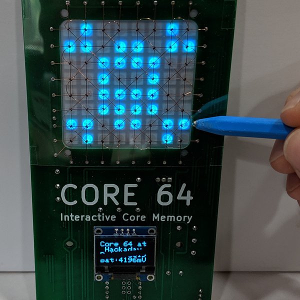 Core 64 Interactive Core Memory Badge Hackaday.io