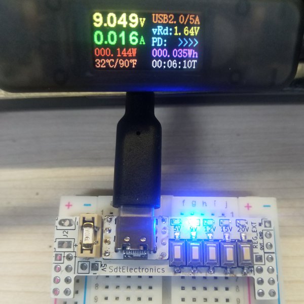 Low-cost USB-PD Sink for Breadboard (and More) | Hackaday.io