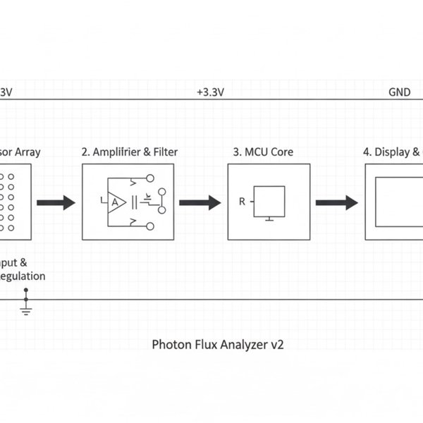 Photon Flux Analyzer v2 — Reverse-Bias LED Sensor | Hackaday.io