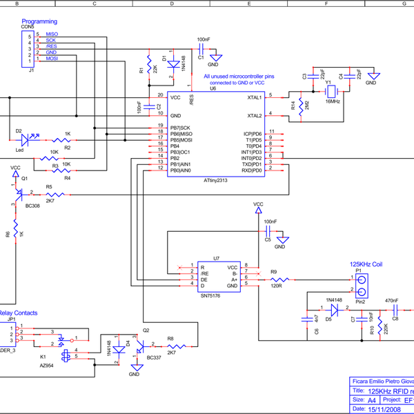 125KHz tag reader and contactless lock | Hackaday.io