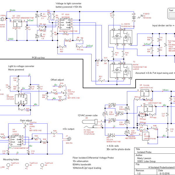 Fiber Optic Isolated Voltage Probe Hackaday.io