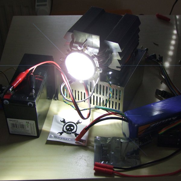 Portable 100W led flashlight | Hackaday.io