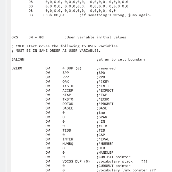 eForth/z80 modifications | Hackaday.io