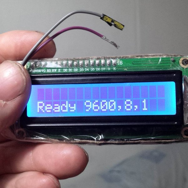 Simple LCD Serial Data Monitor + sourcecode | Hackaday.io
