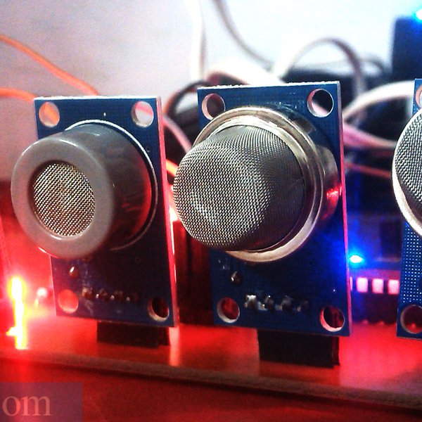 Real time air quality monitoring with IOT Arduino Circuit Diagram