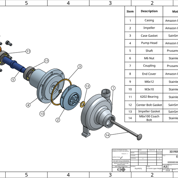 3D Printed Centrifugal Water Pump | Hackaday.io