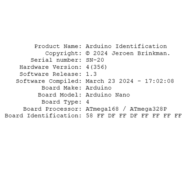 Arduino Identification | Hackaday.io