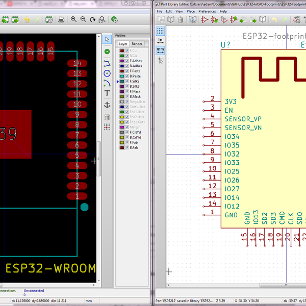 ESP32 KiCAD Library | Hackaday.io