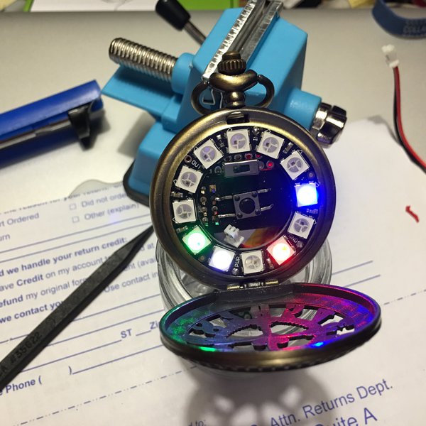 Neopixel pocket watch | Hackaday.io
