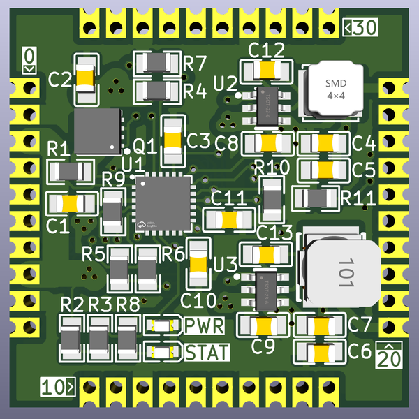StampPD - Up to 28V, 5A USB-C Power in a PCB Stamp | Hackaday.io