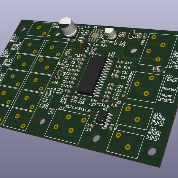 Amplifier input select, pre-amp and tone control | Hackaday.io