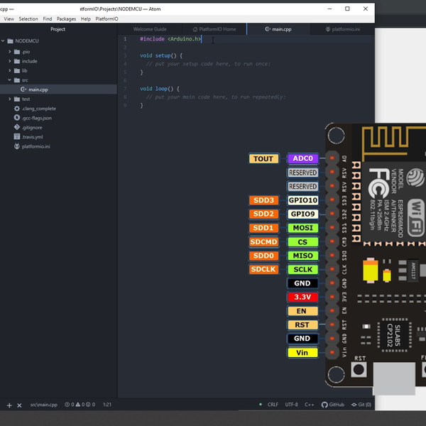 Blinking Onboard Led On Nodemcu Esp8266 Youtube 0266