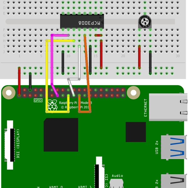 How to Interface MCP3008 with raspberry Pi | Hackaday.io